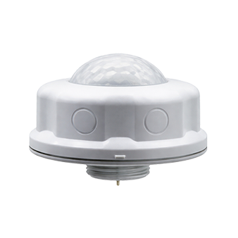 contrⒶLS Bi-Level — MSP-BLS PIR occupancy sensor mounted to the Titan integrated sensor receptacle