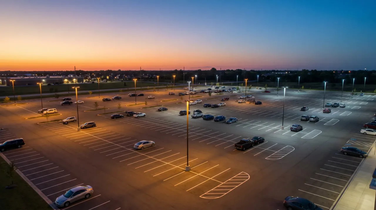Parking lot lit by ALG Liberty