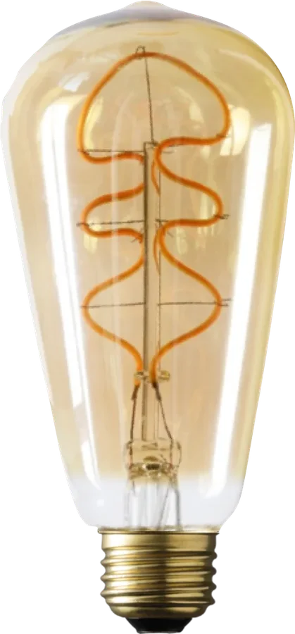 Foundry Edison, amber spiral glass