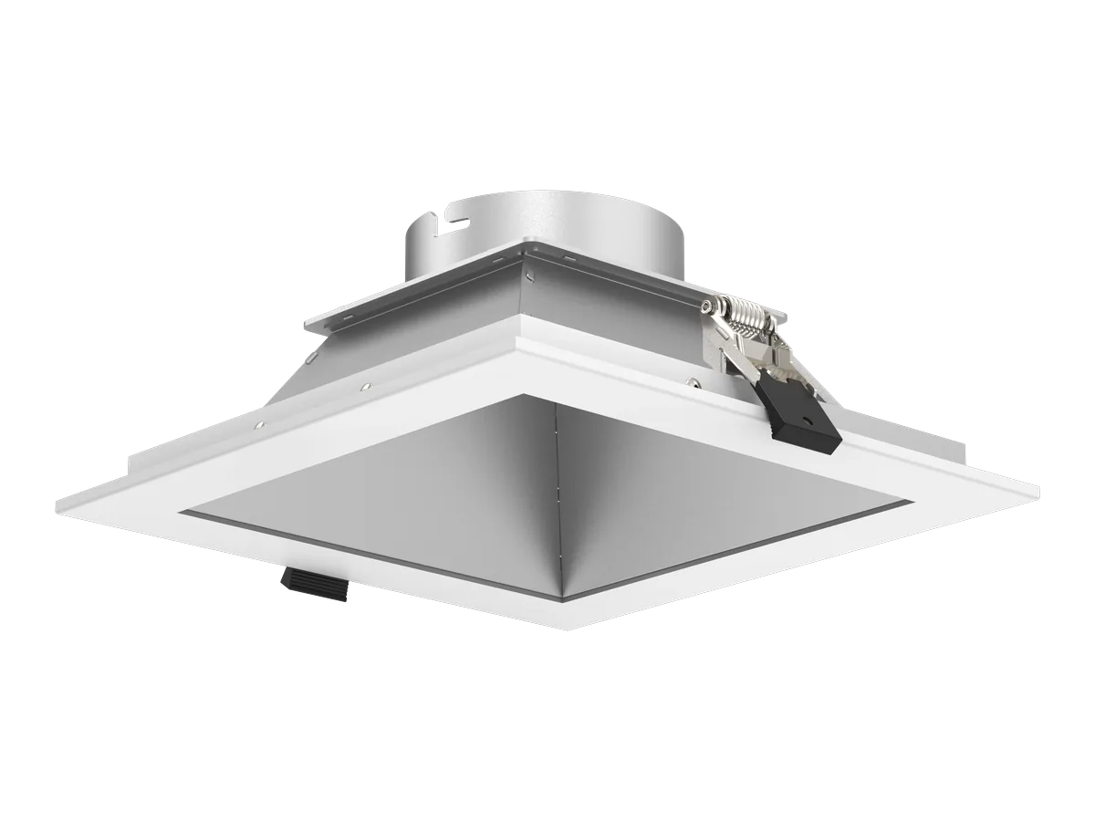 Astra square reflector in matte white and semi-specular