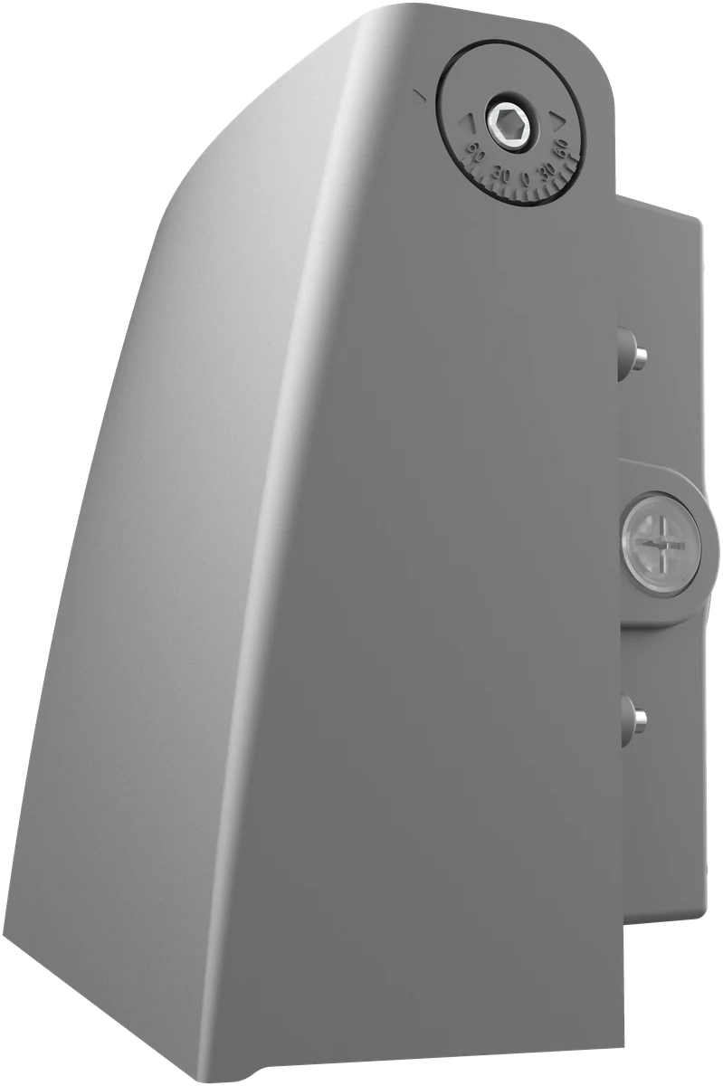 LWPA Anaheim — ECO adjustable wall pack with discrete-wattage SKUs, optional /PS photocell, the ECO sibling sharing Atlanta's casting and tilt mechanism