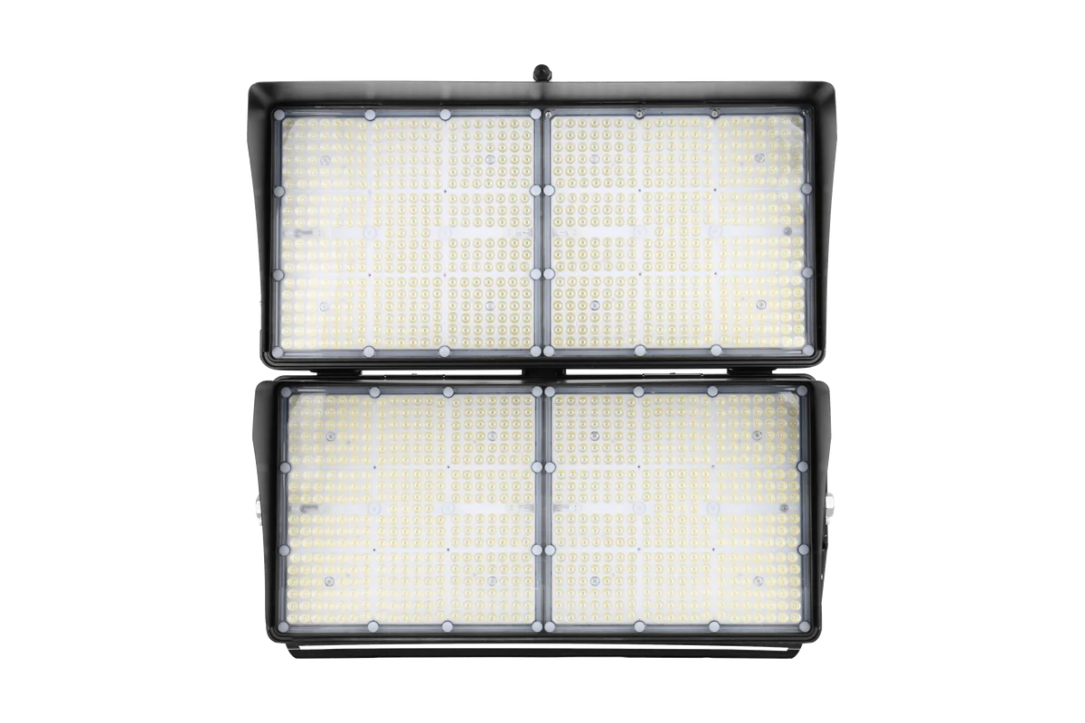 Beacon large housing from the front: four lens panels and the aiming sight