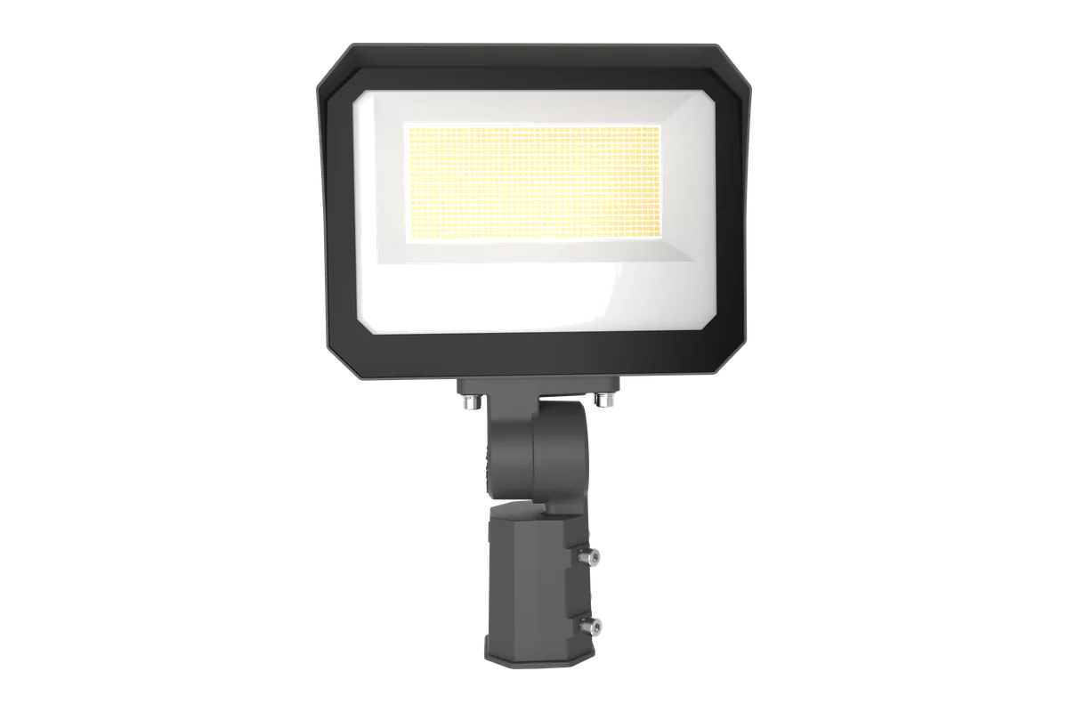Everest LED flood light, 150 W housing on a slip-fitter, from the front