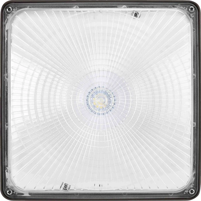 Pathfinder LCNP-series LED canopy/exit fixture · universal-mount · 90-min battery