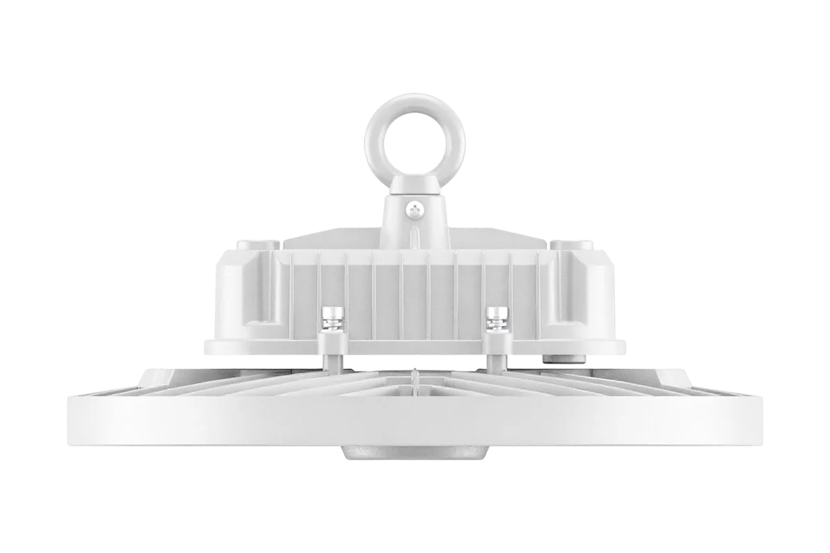 Icarus LED round high bay in white finish
