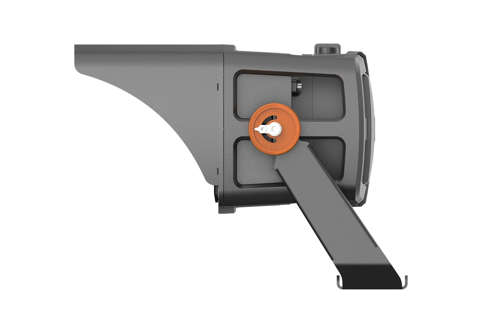 Illuminator — back-quarter view showing heat-sink fin geometry and rear housing