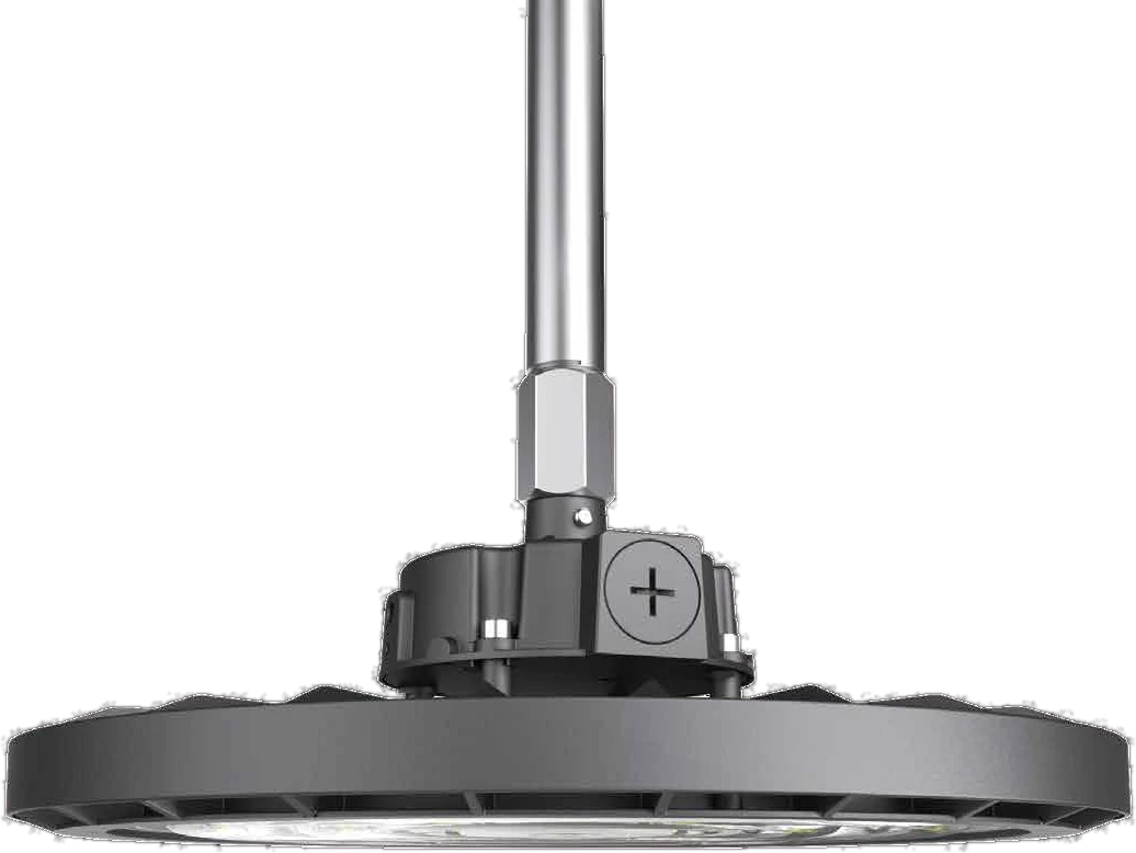 Jupiter-III LED round high bay on a conduit pendant
