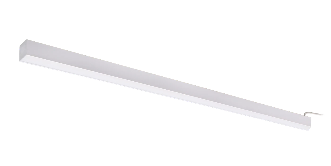 LUXA Lara · 8FT length · continuⒶRUN seamless joiner application · long-corridor pendant run · 2,075W @ 277V