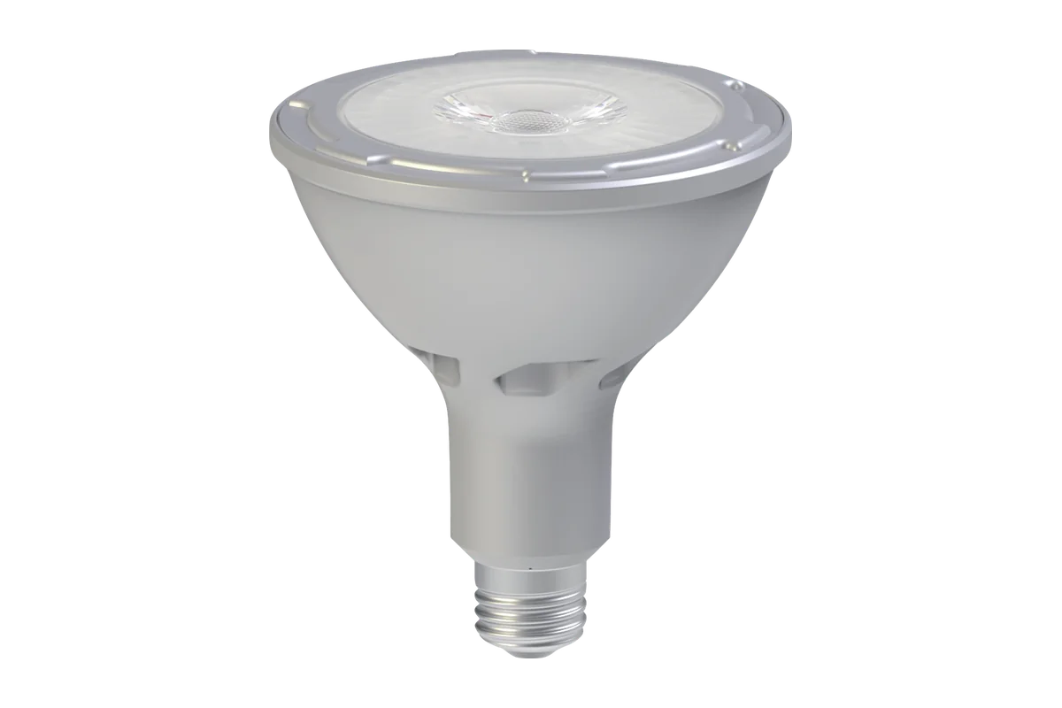 LPAR LED traffic PAR38 lamp, white body, from above