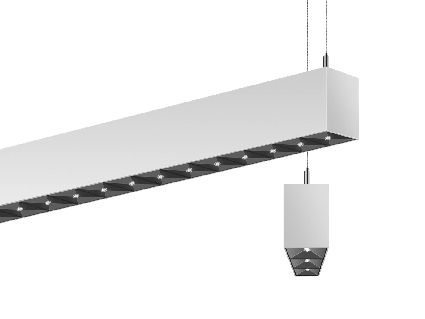 LUXA Luna · Pendant · Micro Reflector optic · suspended pendant with faceted internal reflector