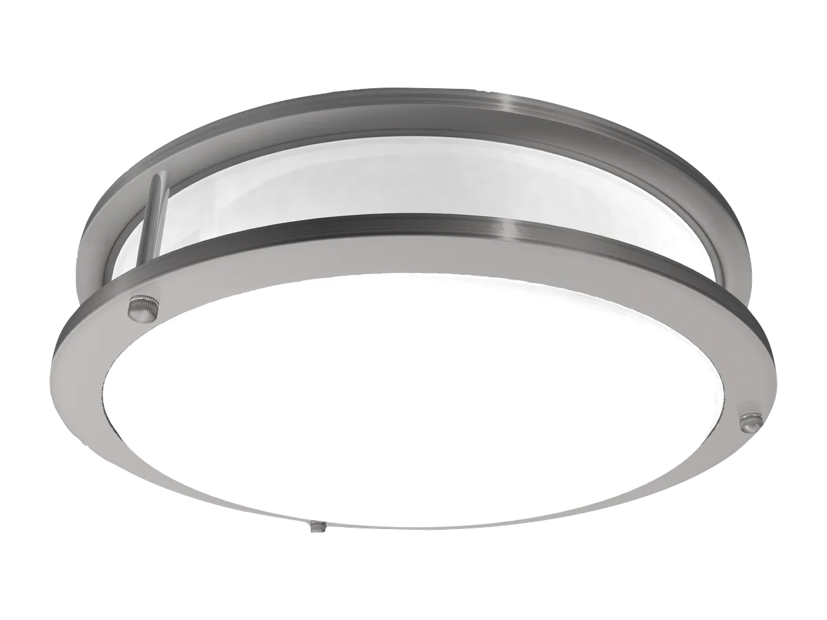 RingMaster flushmount with its brushed-nickel ring