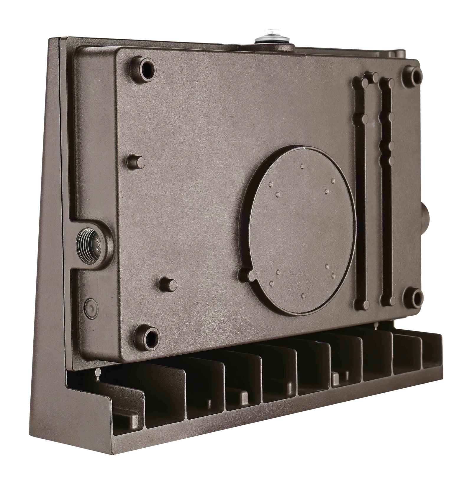 Nightwatch back panel showing 4-WATTselect DIP and 3-CCTselect DIP switches