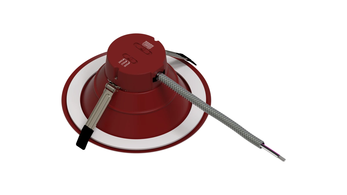 LCDL Solstice SafeZone — 2-hour fire-rated commercial downlight in ThermalARMOR housing