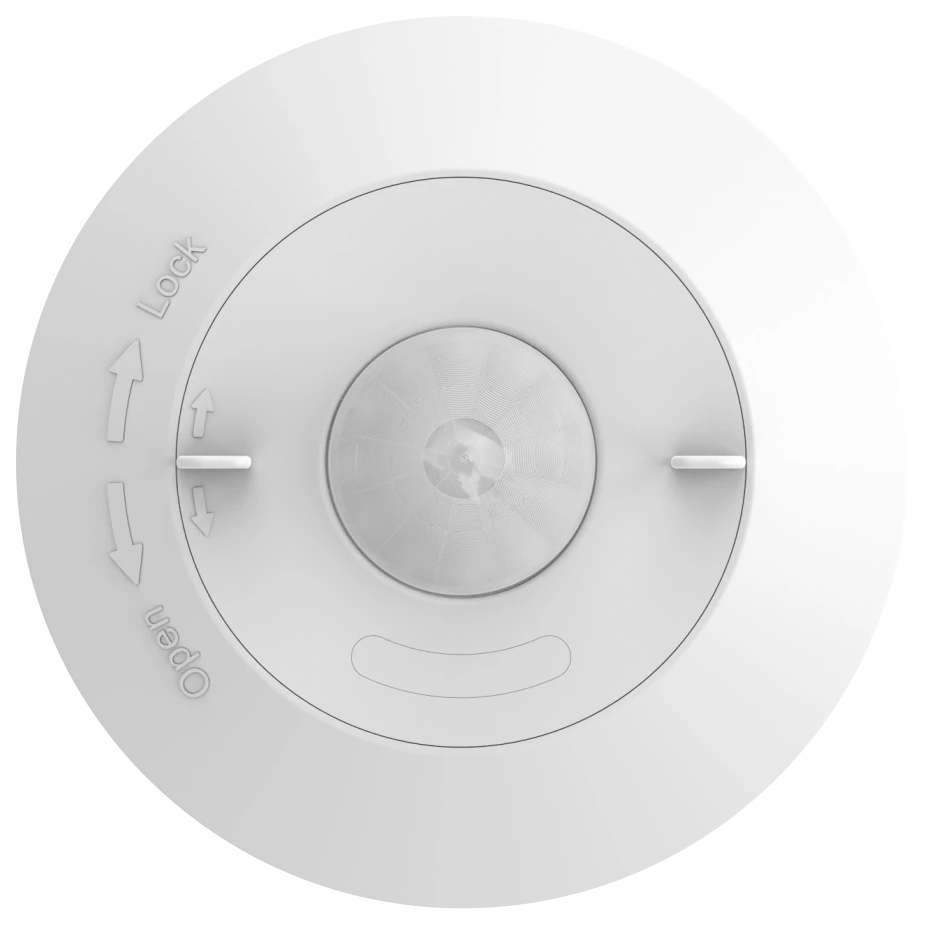 MSP-40CM-ACS · 40FT ceiling-mount ⒶCS PIR sensor · extended-range round housing · for high-bay, atrium, warehouse