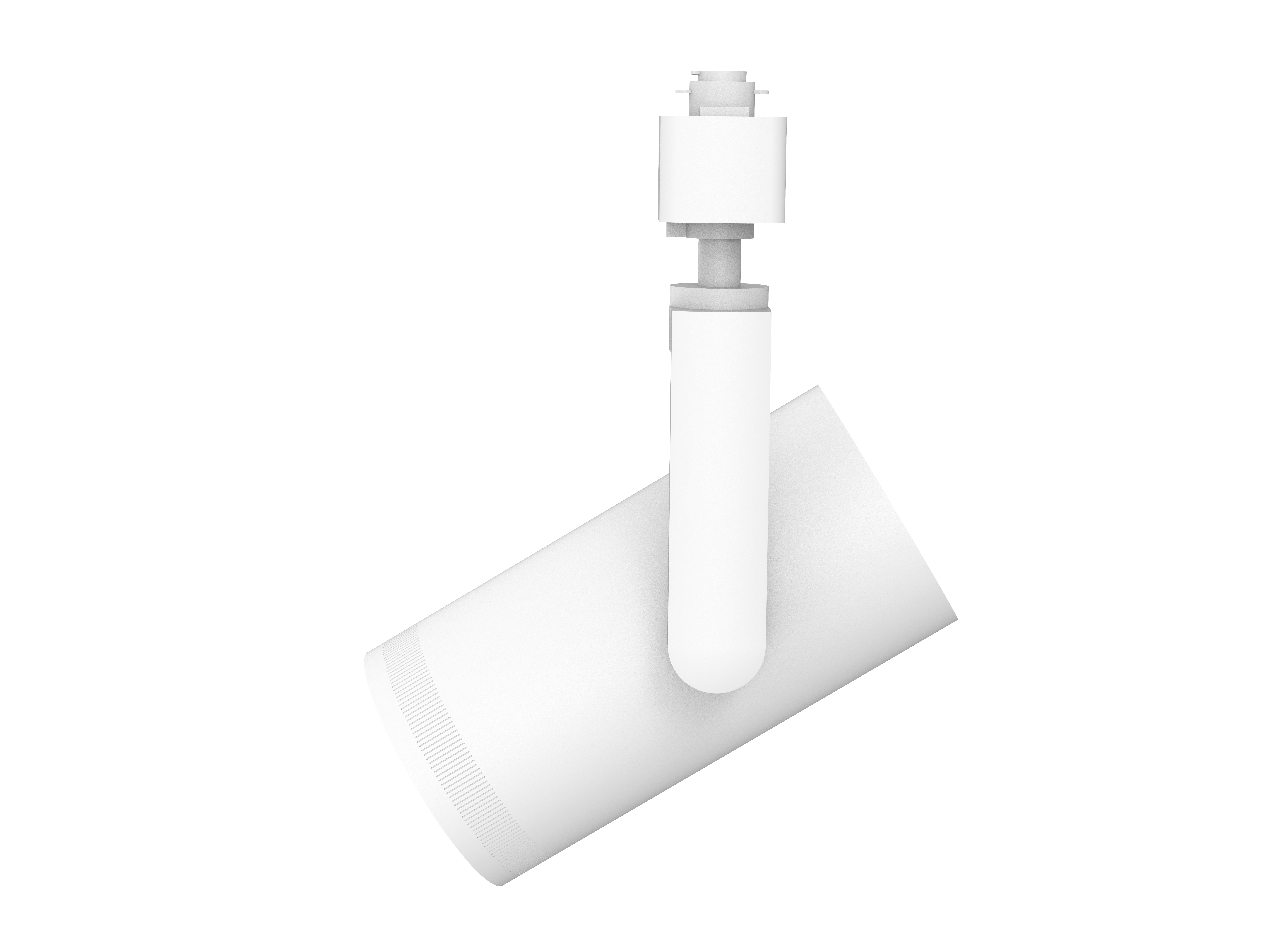 LTRK Trackstar · annotated detail showing 5-CCTselect dip-switch · beamⒶDJUST 20°-50° rotatable optical collar · trackⒶDAPT H + J track-rail compatibility · 350° × 90° gimbal aiming