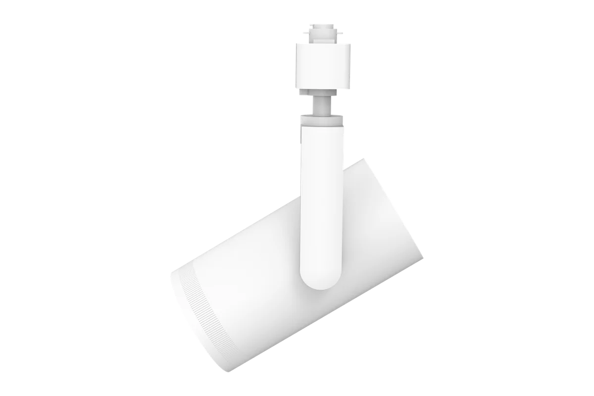 Trackstar LED track head in white, rear view