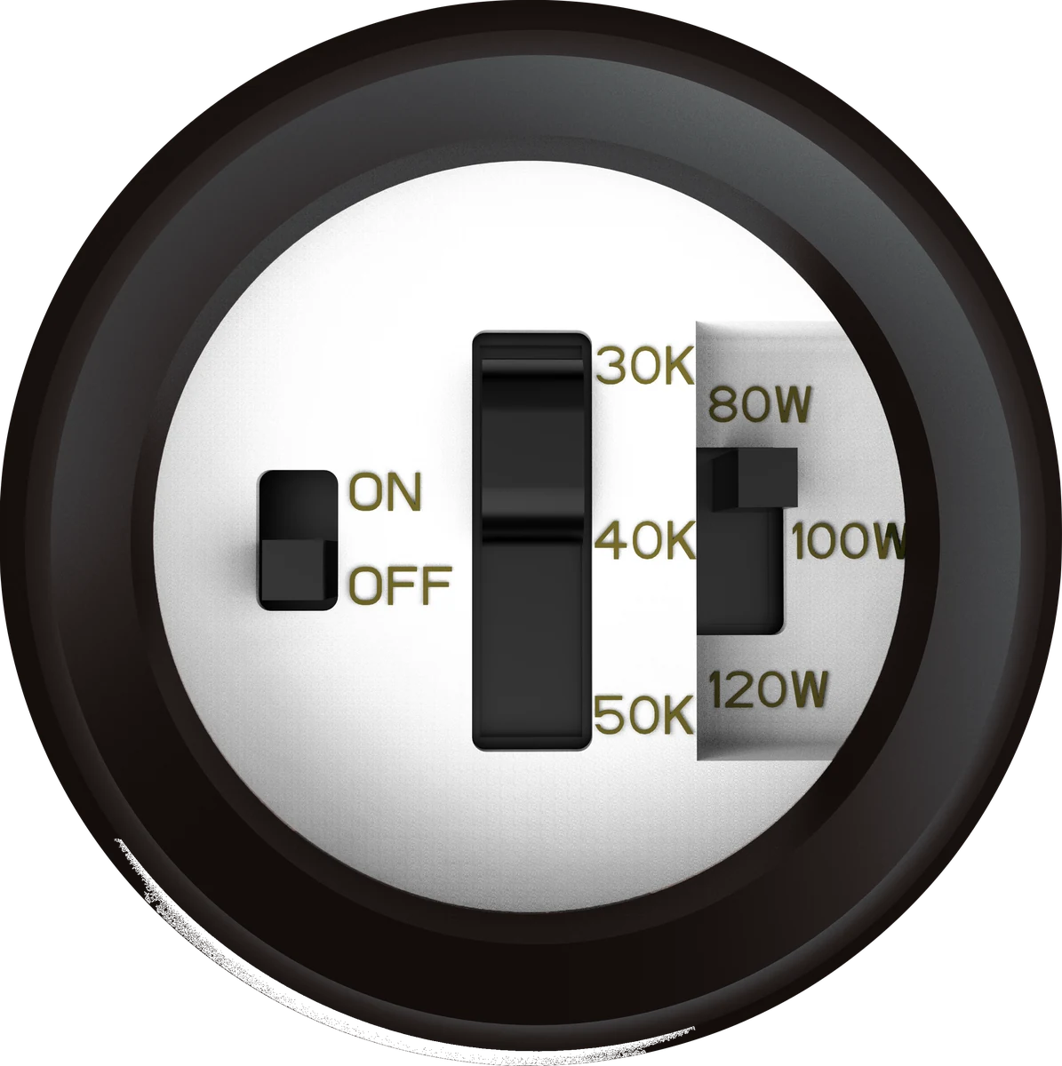 Watchtower Multi-Functional Operations Control Center — ON/OFF photocell toggle, 3-CCTselect (3000K/4000K/5000K), 3-WATTselect (40/60/80W or 80/100/120W) DIP switches, sensor-ready terminals for occupancy / motion controls